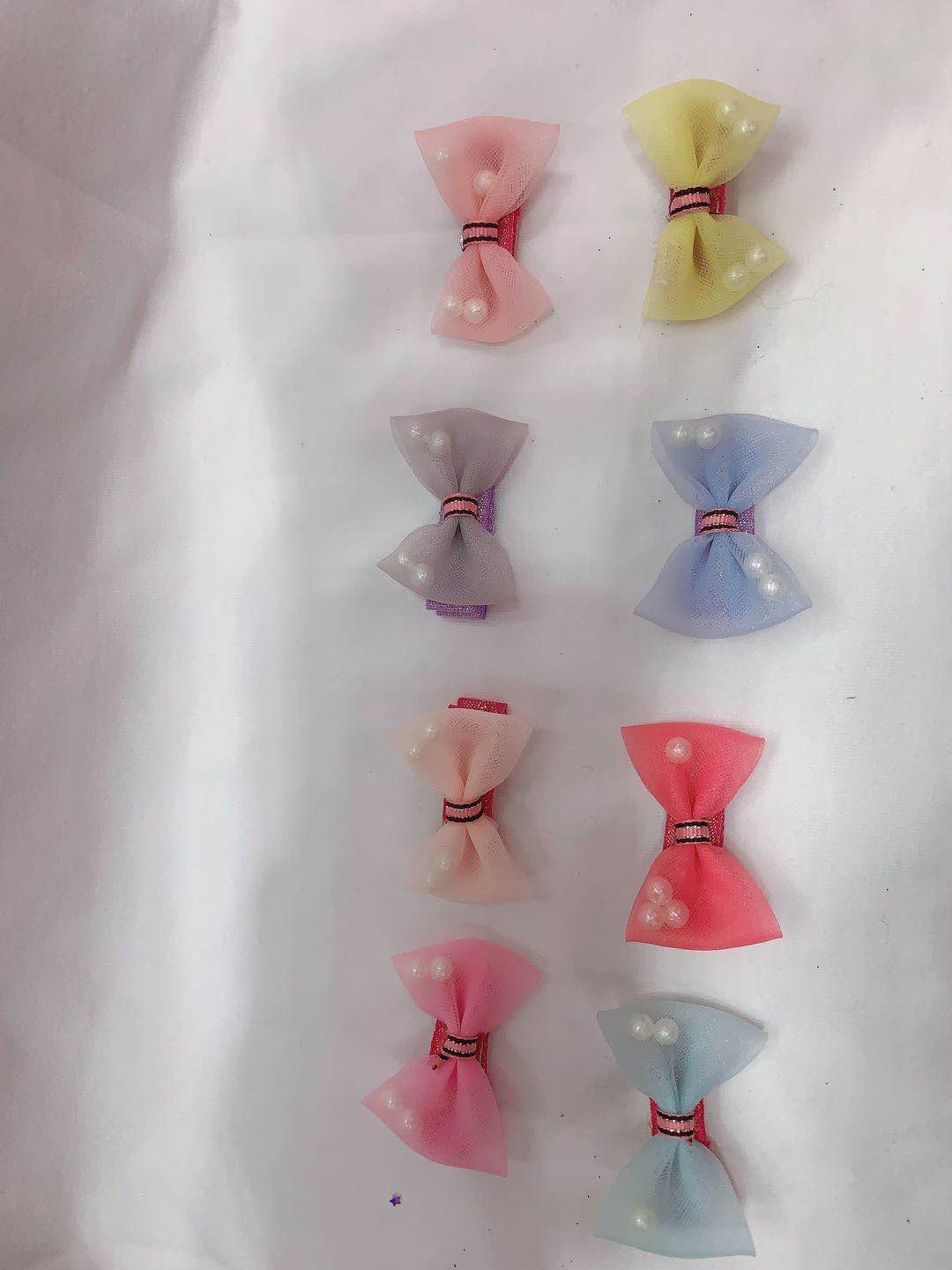 Pearl knot children's headdress bowknot hair ornament flower girl Korean version lovely princess headdress ornament