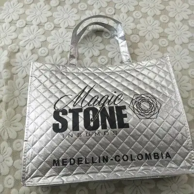 Light Grey Opp Bag Non-Woven Tote Bag Shoulder Bag Film Bag Can Be Customized Logo Quantity Large Discount