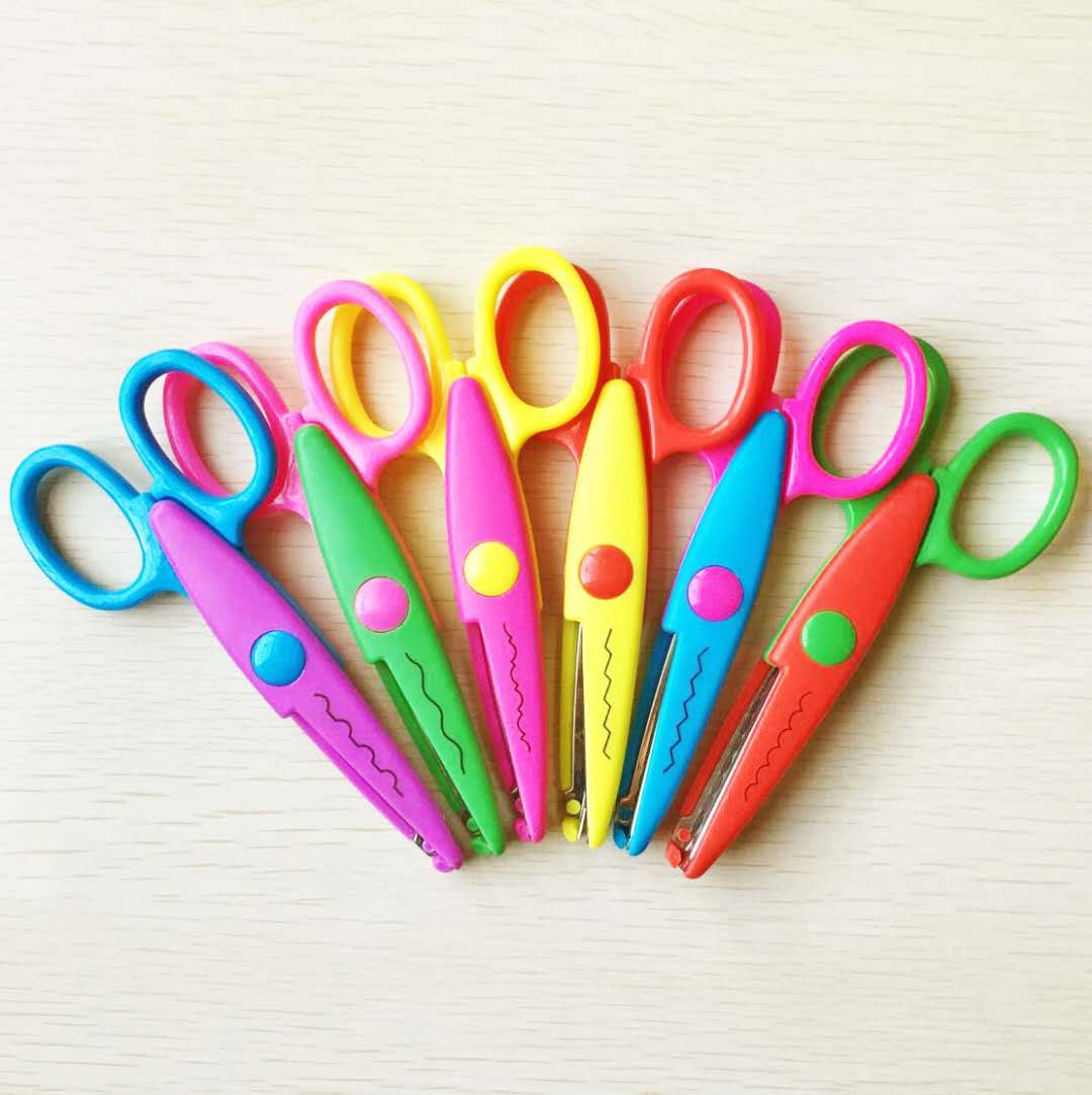 child safety plastic handmade diy photo album lace scissors for students 5 inch manufacturers wholesale