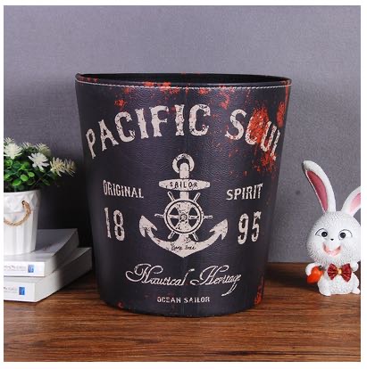 个性美式家用客厅宾馆垃圾桶