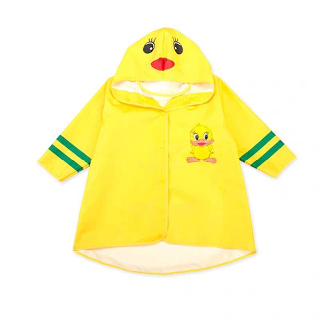 A cute yellow duck raincoat for children
