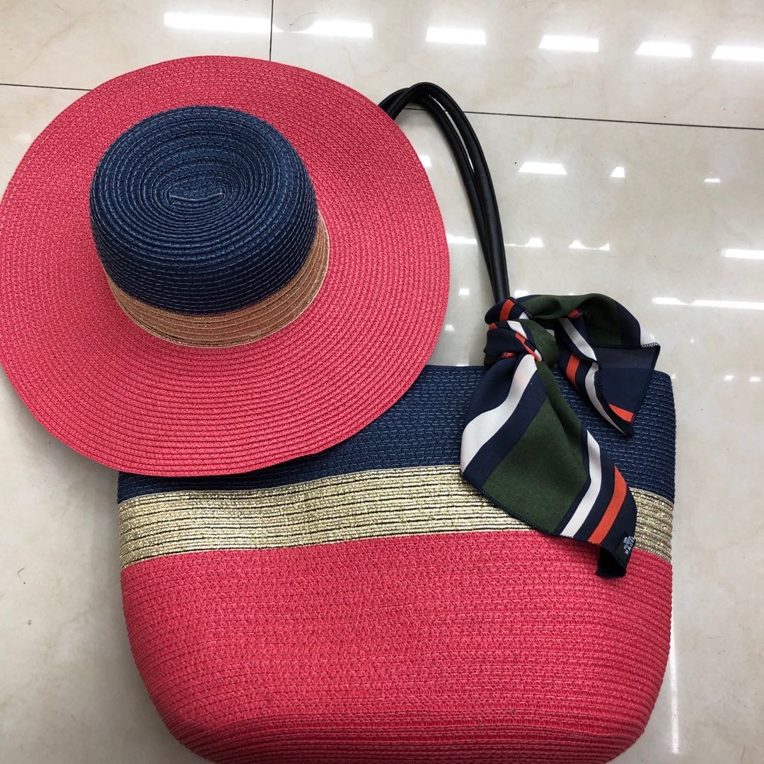 New Ins Bow Braided Bag Straw Braided Bag Holiday Women's Bag