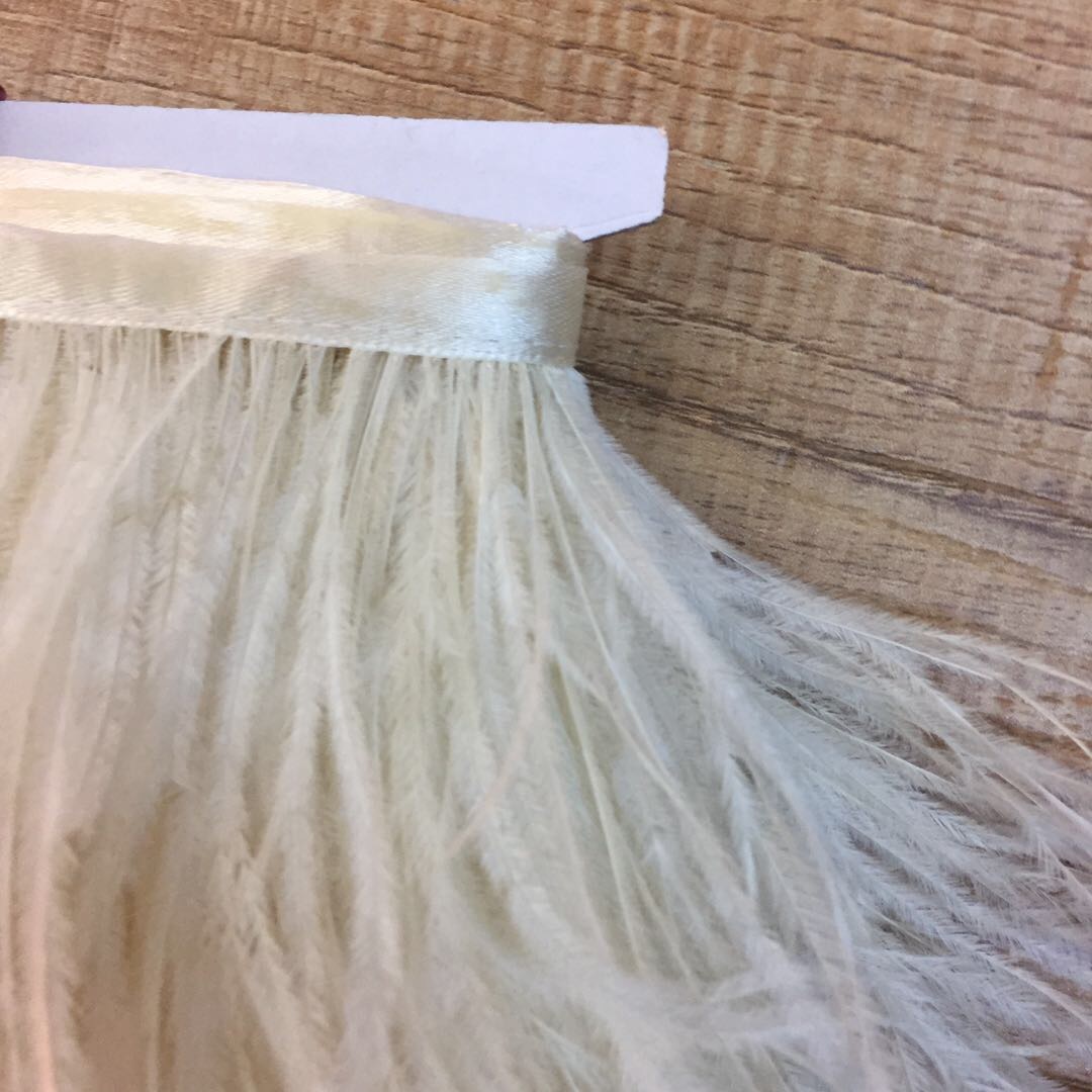 Ostrich Wool Not Edge 8 To 10 Cm Clothing Accessories Toys, Crafts Decoration Ostrich Wool Cloth With Skirt Clothing Accessories Bags And Other Crafts Accessories Specification drawing