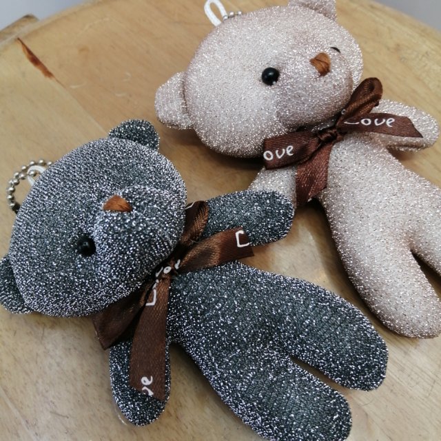 Children's toys, bright silk bear toys, plush figurines, wholesale plush toys details Picture