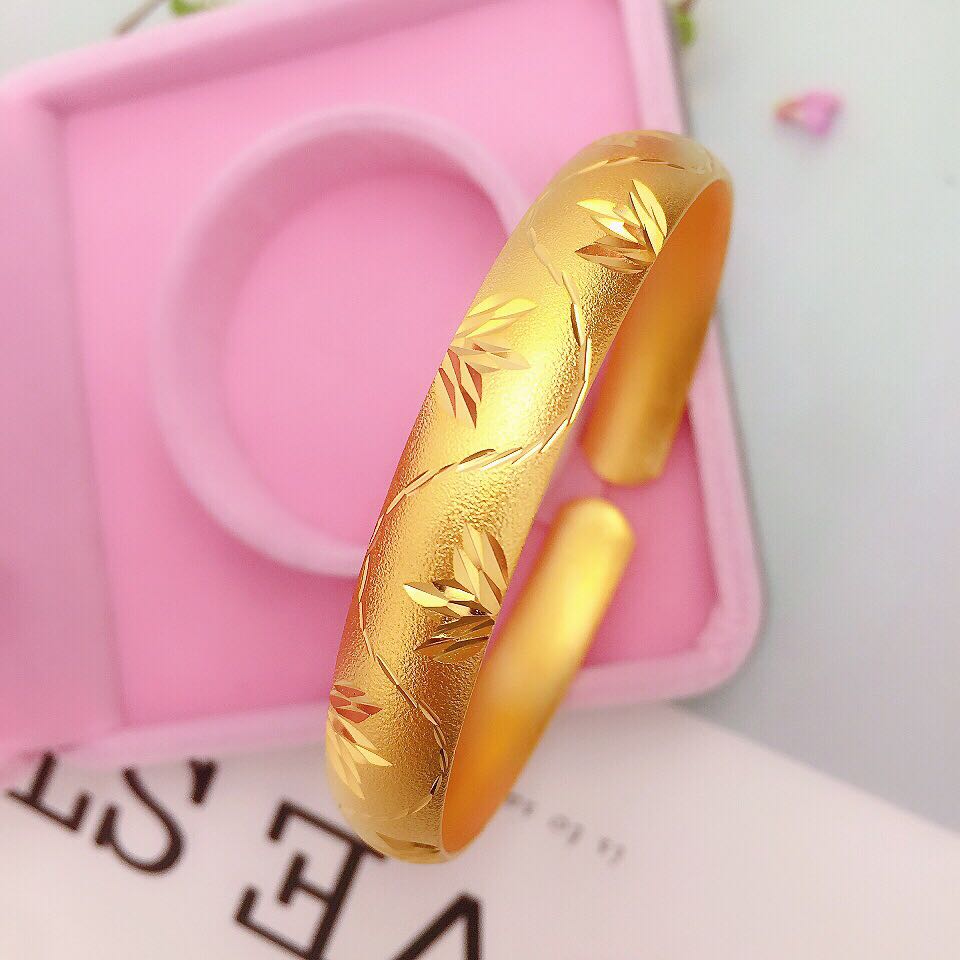 Vintage bracelet ladies long lasting color 24k gold gold-plated jewelry authentic pure gold imitation gold bracelet