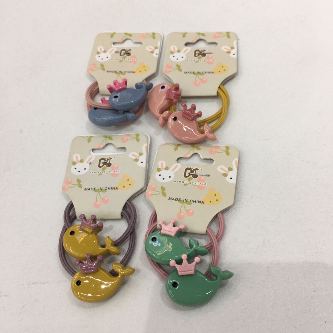 儿童可爱扎头发海豚橡皮筋女小女孩不伤发宝宝卡通头绳发圈发饰