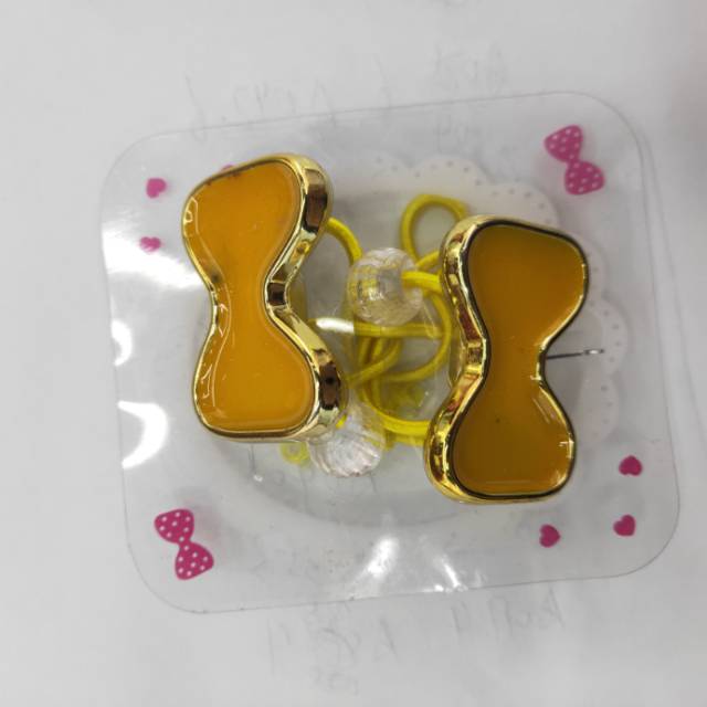 新款少女头绳小清新发圈黄色甜美宝宝头绳厂家直销 