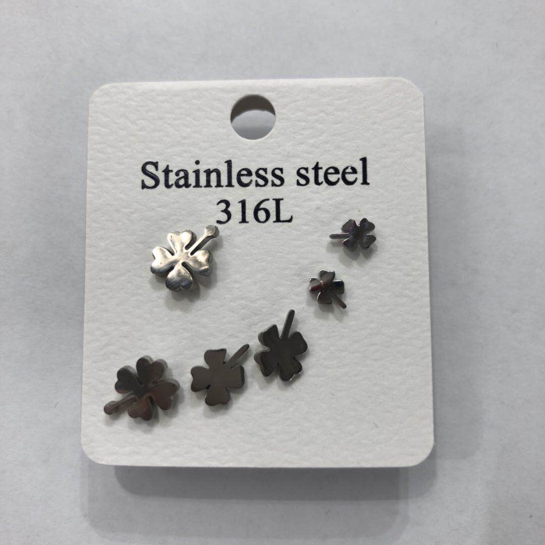 Manufacturers direct sales stainless steel gold-plated stud earrings jewelry