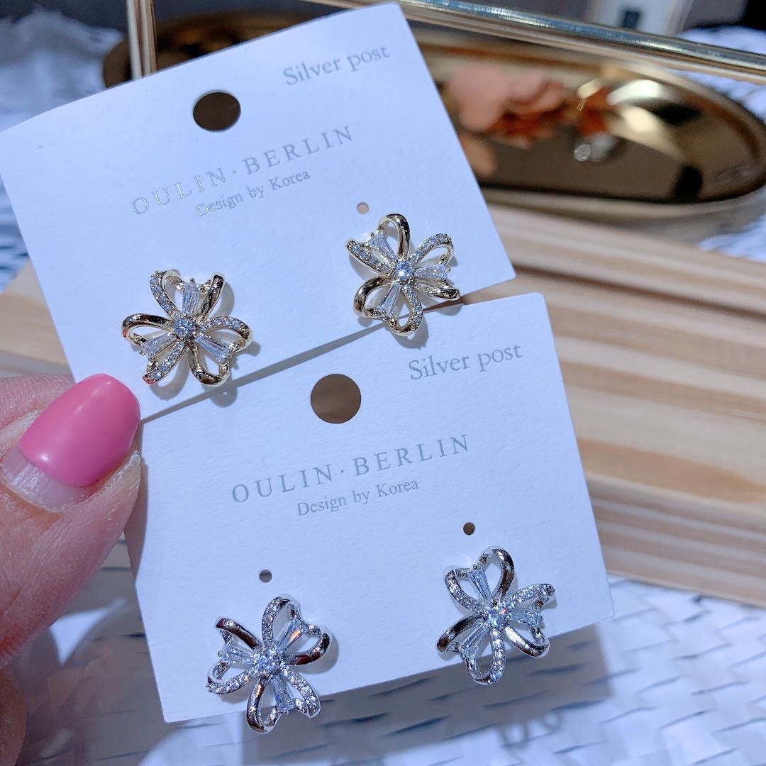 韩版时尚气质高雅花形耳环耳钉耳饰产品图