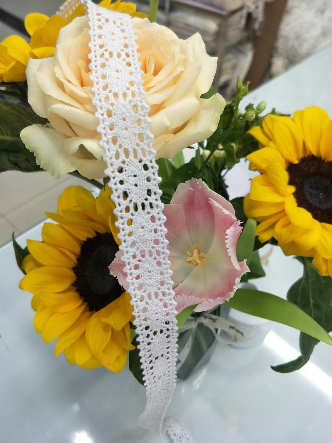 厂家现货供应棉线花边 手工DIY服装辅料家居花这