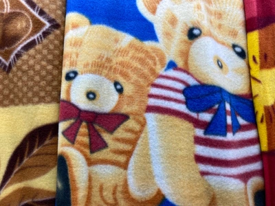 Cartoon Bear Active Printed Double-Sided Fleece Blanket For Children 200*230