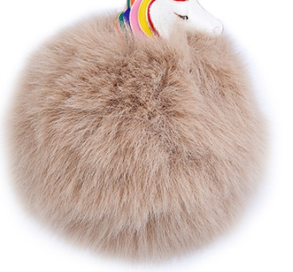 独角兽钥匙扣毛球书包挂件公仔女生毛绒小背包挂饰可爱少女日本产品图