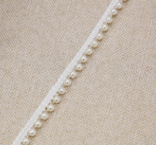 White beaded lace lace accessories pearl collar lace ribbon DIY