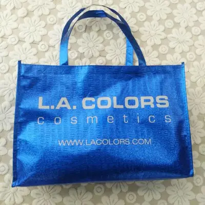 Bright Blue Non-Woven Tote Bag Network Red Explosive Clothing With Opp Bag Quantity Large Discount Factory Direct Sales No Spot