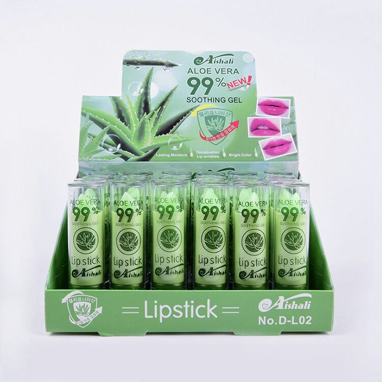 Aishali Aloe Vera Garden Cap Lip Balm moisturizes, hydrates, nourishes, repairs and reduces lip lines