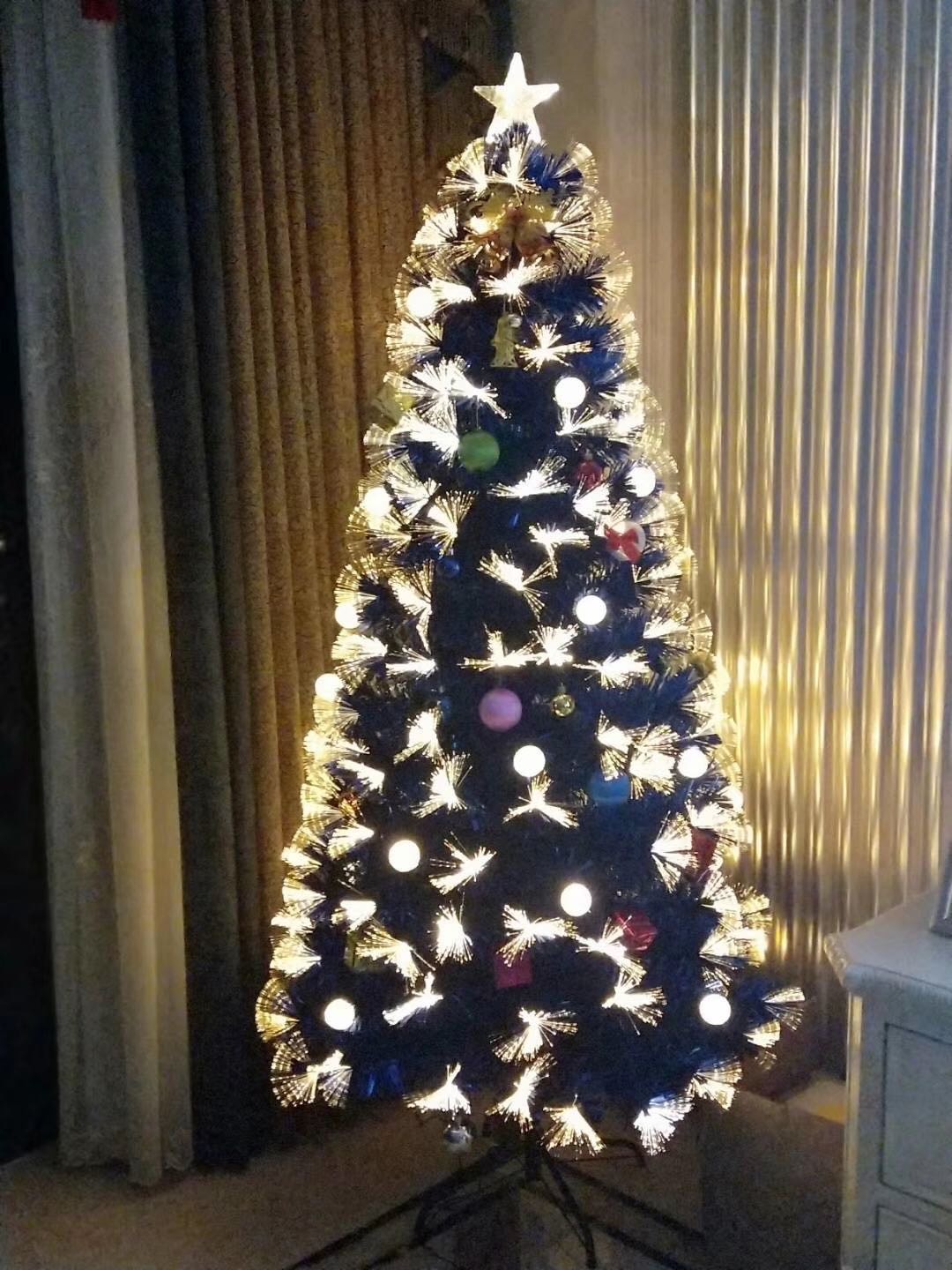 厂家直销新款1.8铁脚光纤饰品树圣诞树彩色4pc