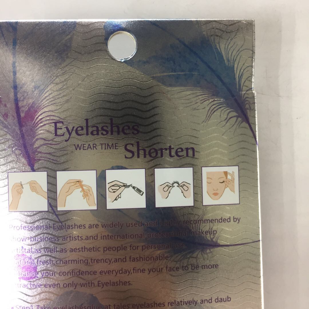 False Eyelashes Natural Breathable Charm Natural Thick Pure Hand-Woven Specification drawing