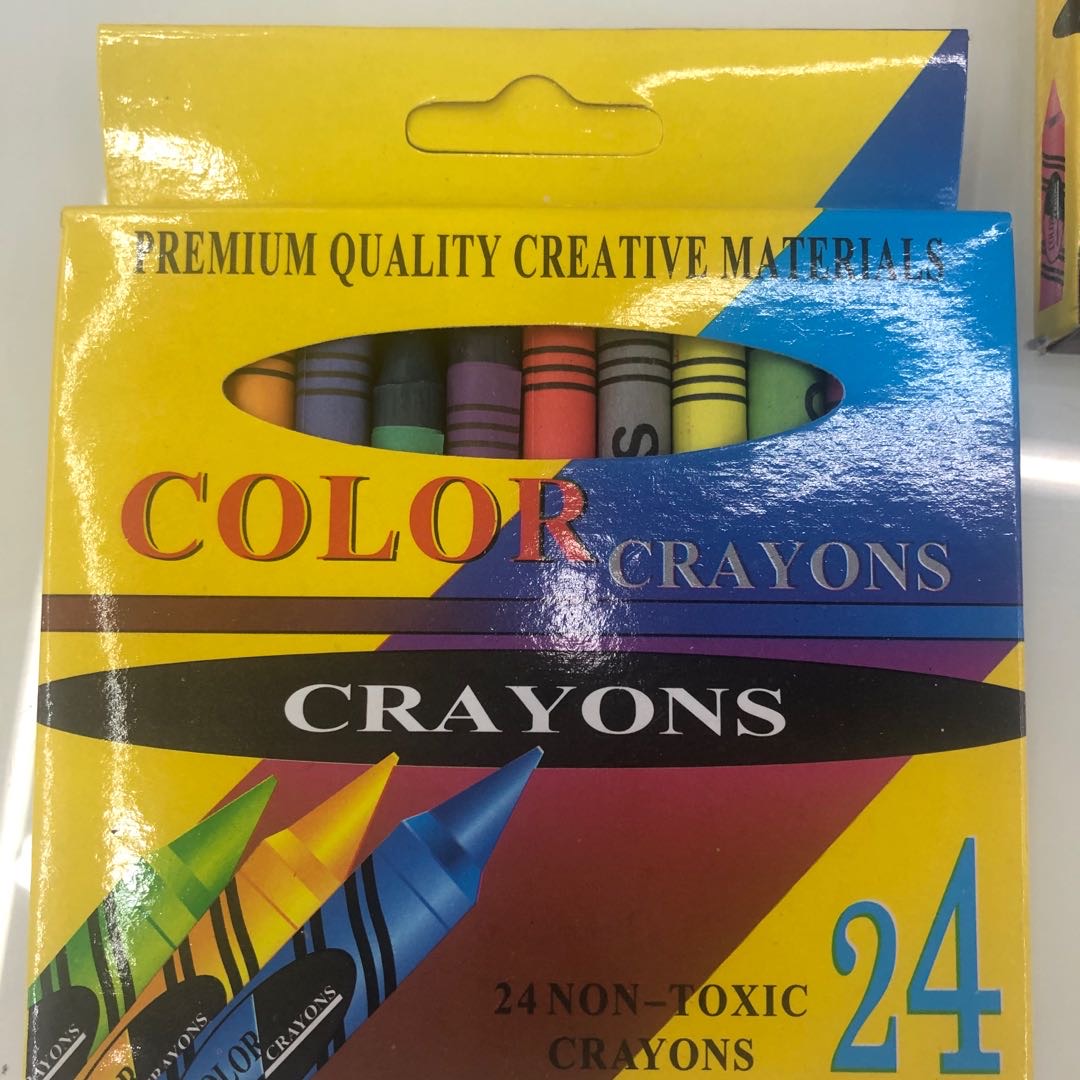 超超文化用品办公文化美术书法绘图用品蜡笔 24色儿童绘画油画棒美术蜡笔画笔