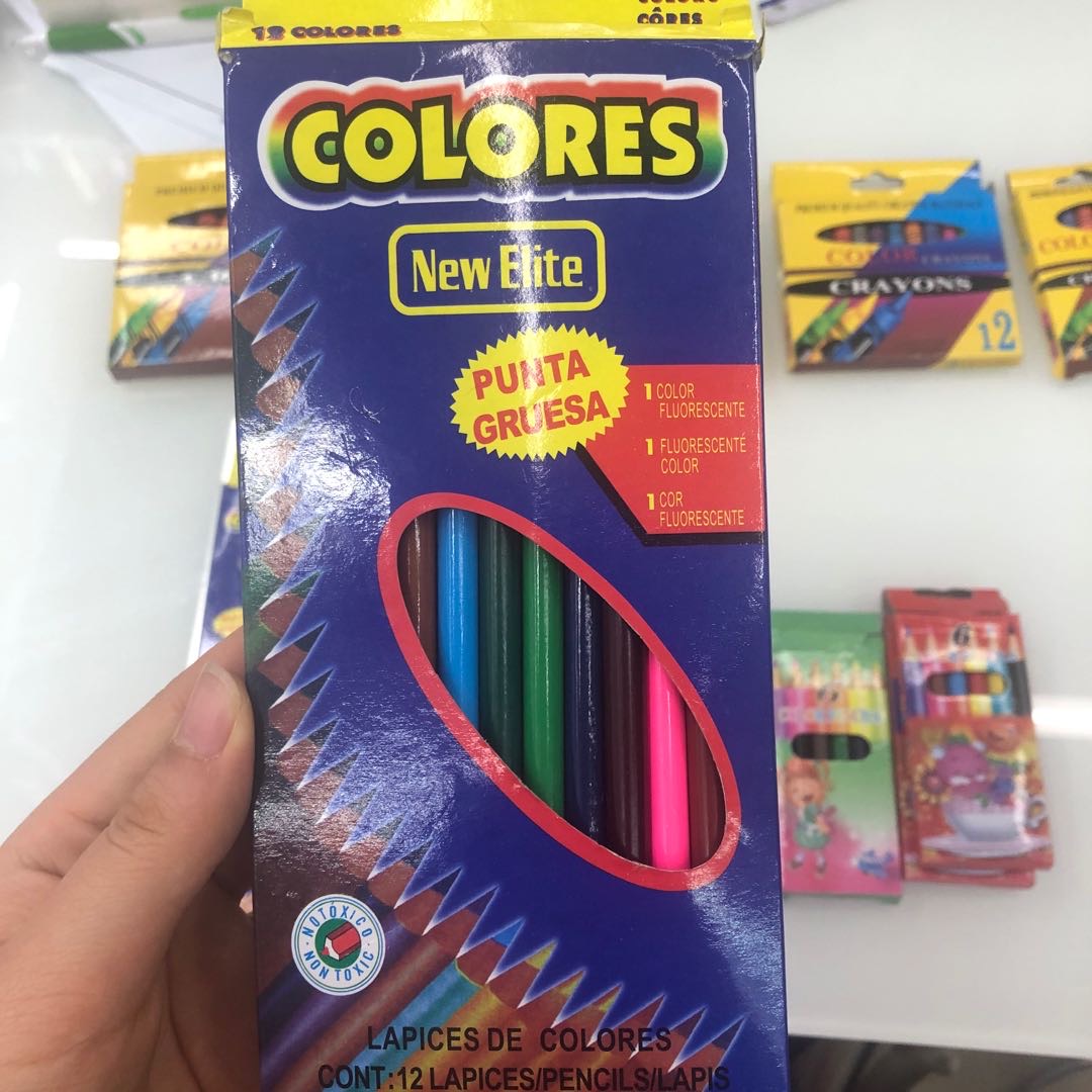 超超文化用品办公文化学习文具书写工具铅笔 12色彩色铅笔学生绘画涂鸦铅笔绘画笔上色笔