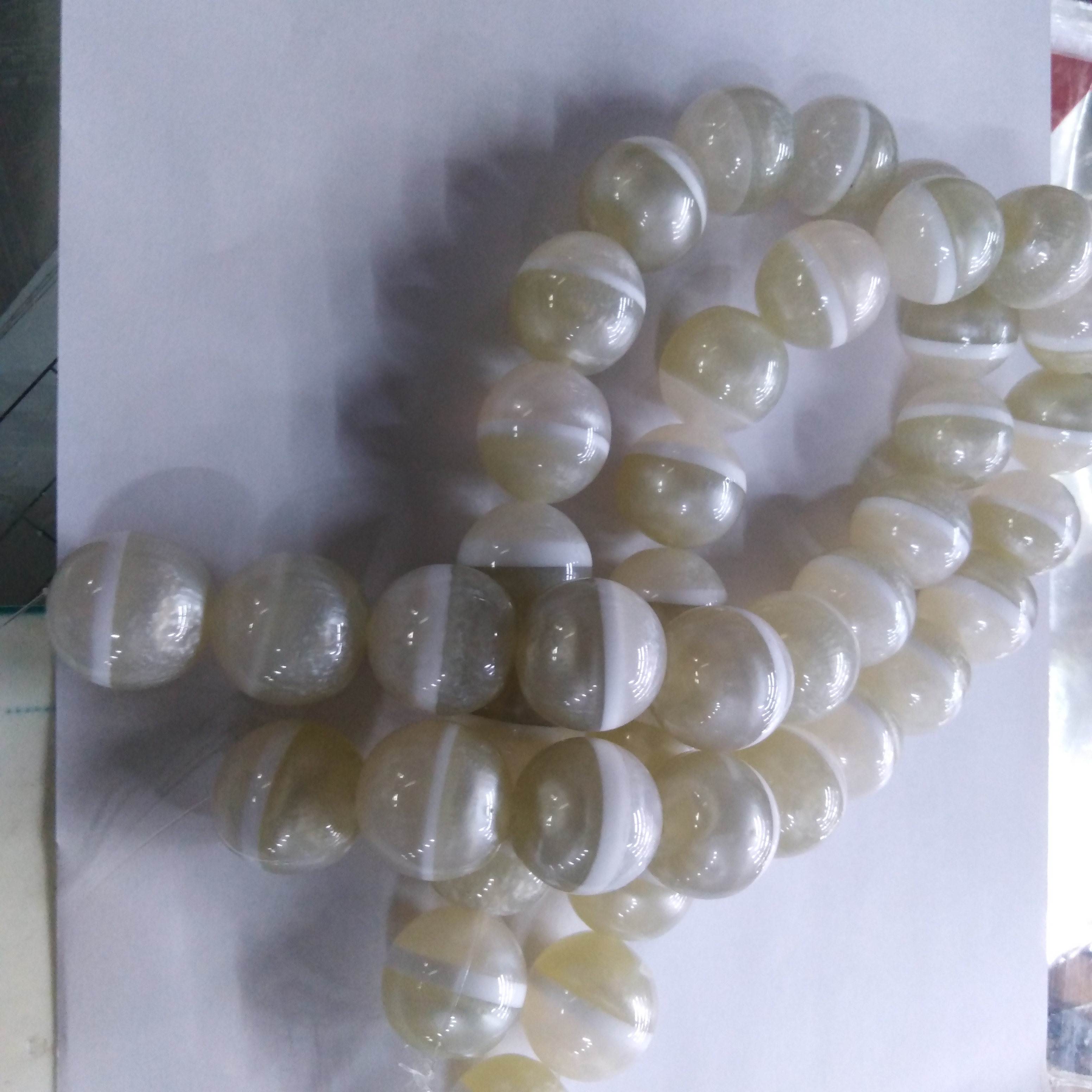 白色三层圆珠树脂艺饰配件贴片diy手工艺饰配件