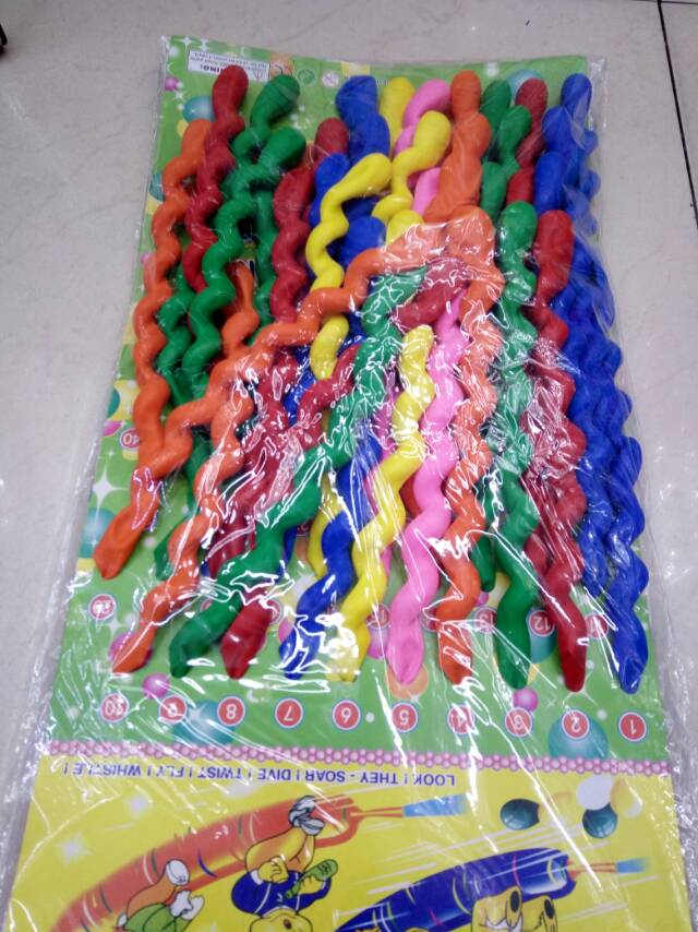多色PVC吹龙气球儿童玩具细节图