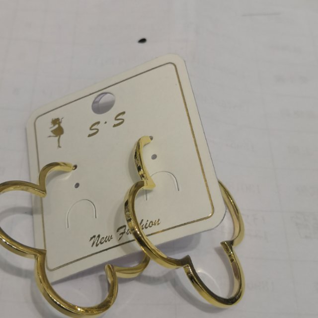 欧美风波西米亚风四叶草合金耳环网红同款