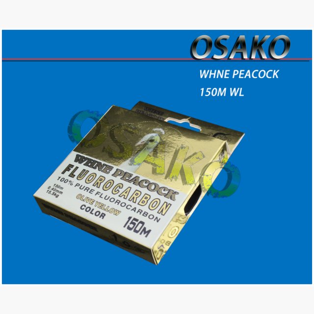 The fishing gear and fishing line are 150 meters long. The Peacock nylon line is tough, fits well in the water and stretches naturally