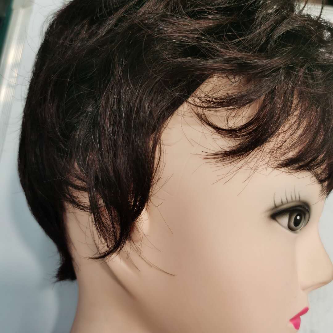 A versatile and popular new women's wig with yellow curly hair and short hair Specification image