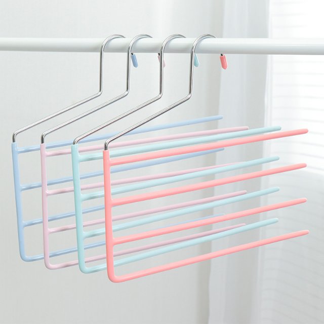 Multi-purpose dip coat hanger dip plastic pants rack scarf rack towel rack Nordic color line dip coat hanger manufacturers direct sale thumbnail