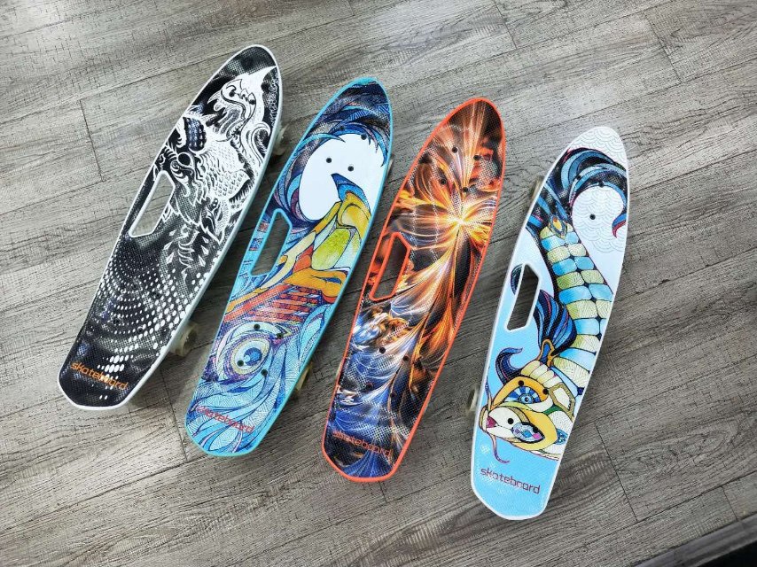 HB128B铝架PU轮带灯儿童大号滑板细节图