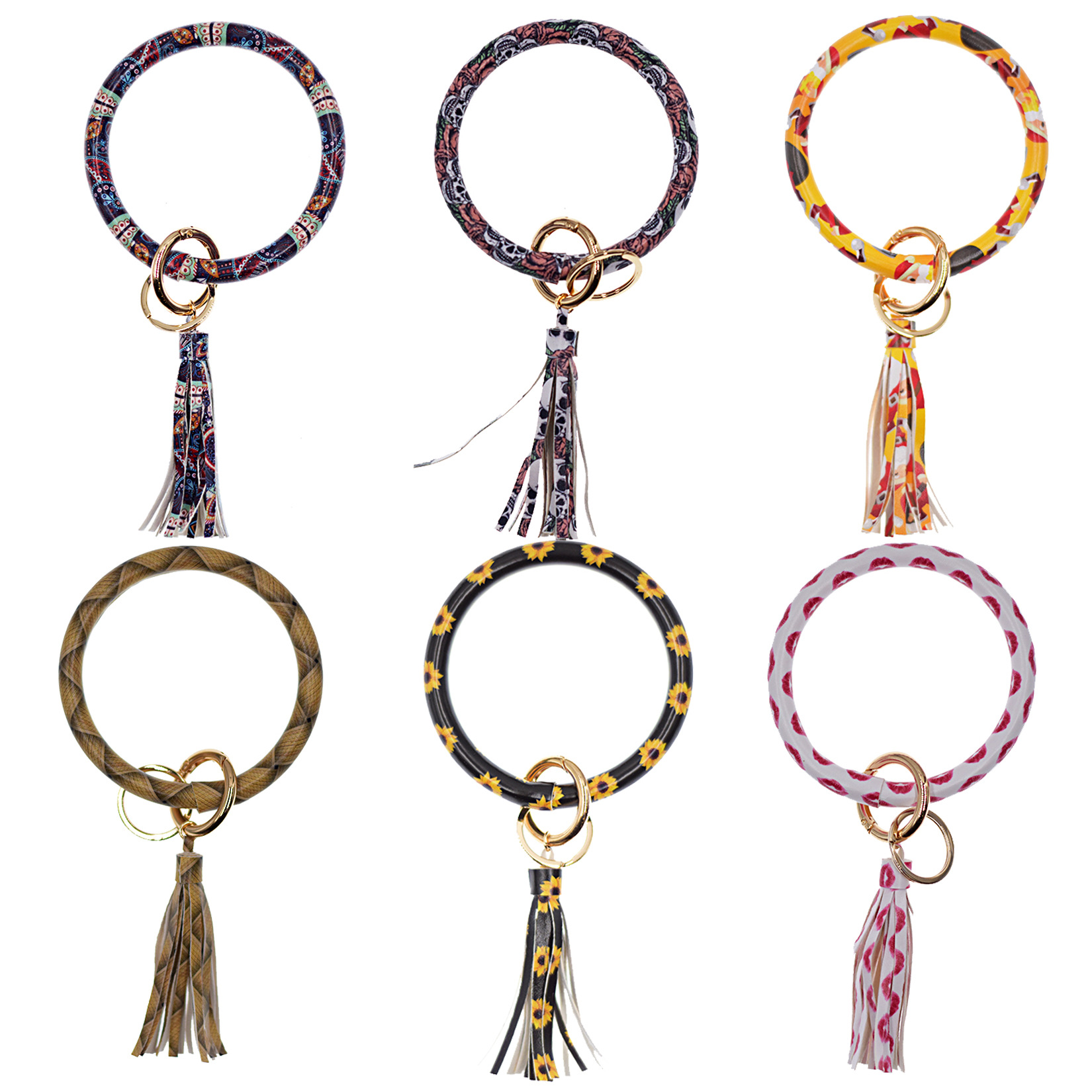 ️ fashion bracelet leather bracelet key PU leather bracelet amazon hot style bracelet tassel rings high-grade oil edge thumbnail