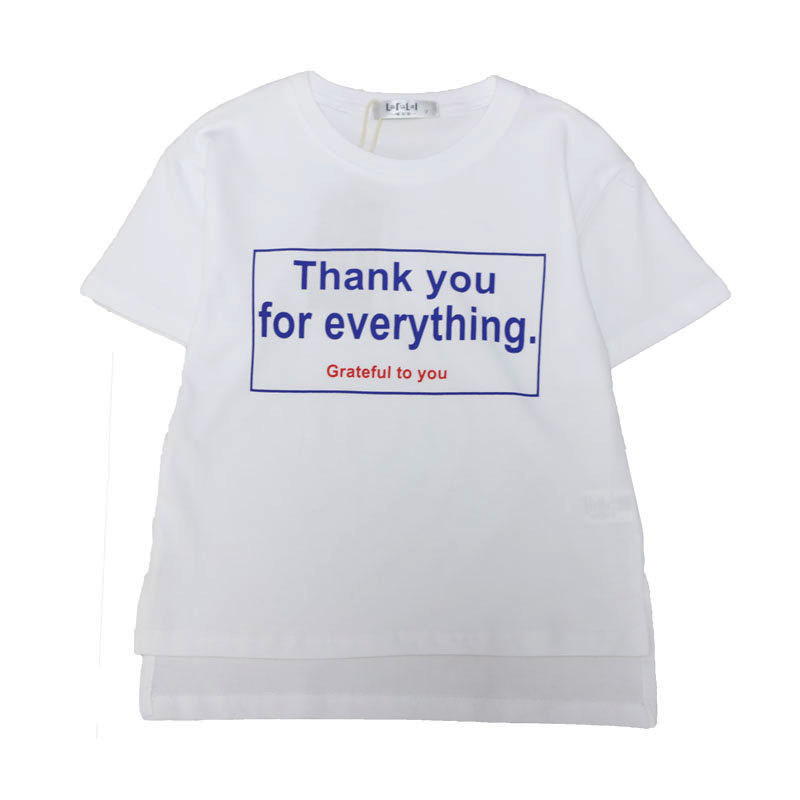 夏装新款童装韩版时尚儿童短袖男女中大童字母T恤