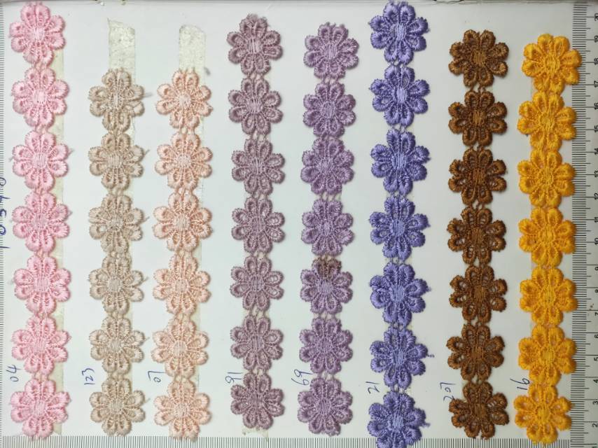 厂家直销100%八角梅花水溶花边