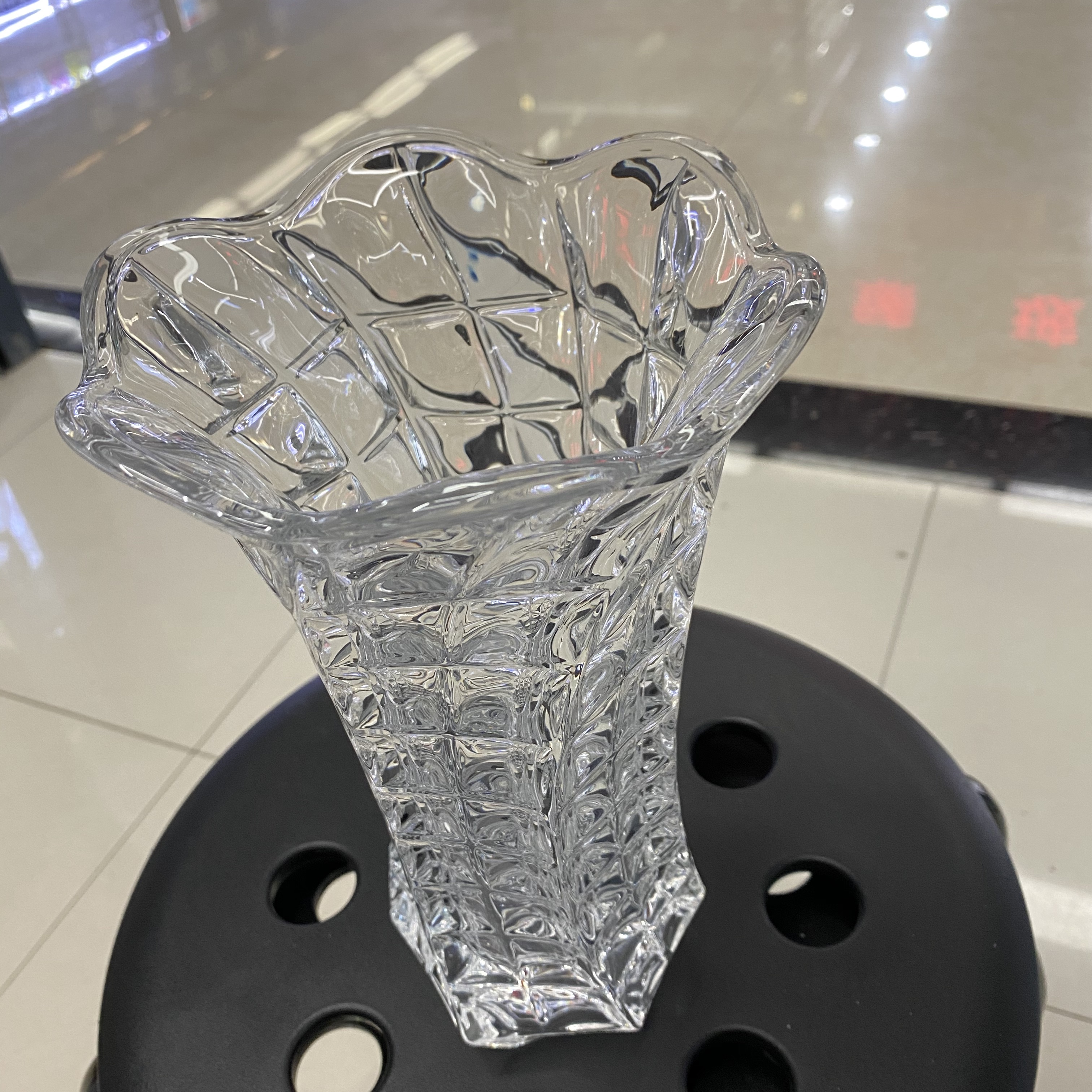 新款简约创意玻璃花瓶欧式居家客厅透明水培瓶绿萝富贵竹插花瓶产品图