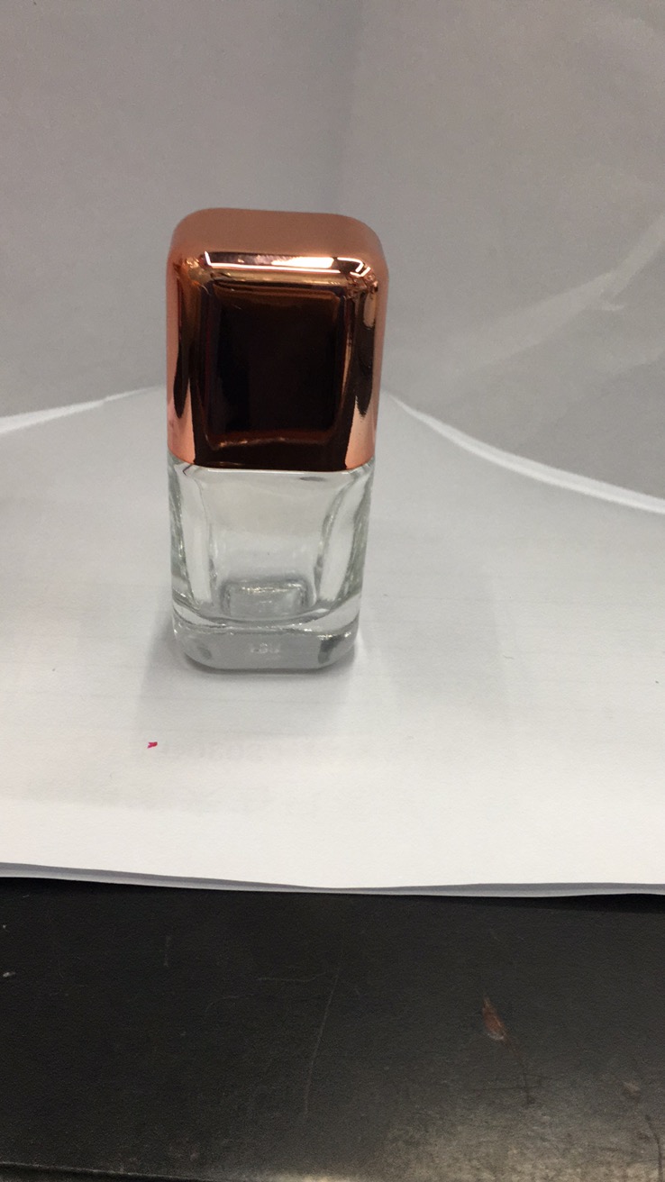 Nail polish bottle with metal cap, nail polish bottle with brush, liquid blush, portioned glass bottle, custom transparent nail polish bottle, cosmetic bottle