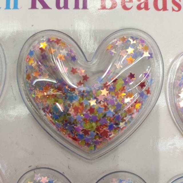 Hot-selling PVC flowing sand jewelry accessories with love Specification image