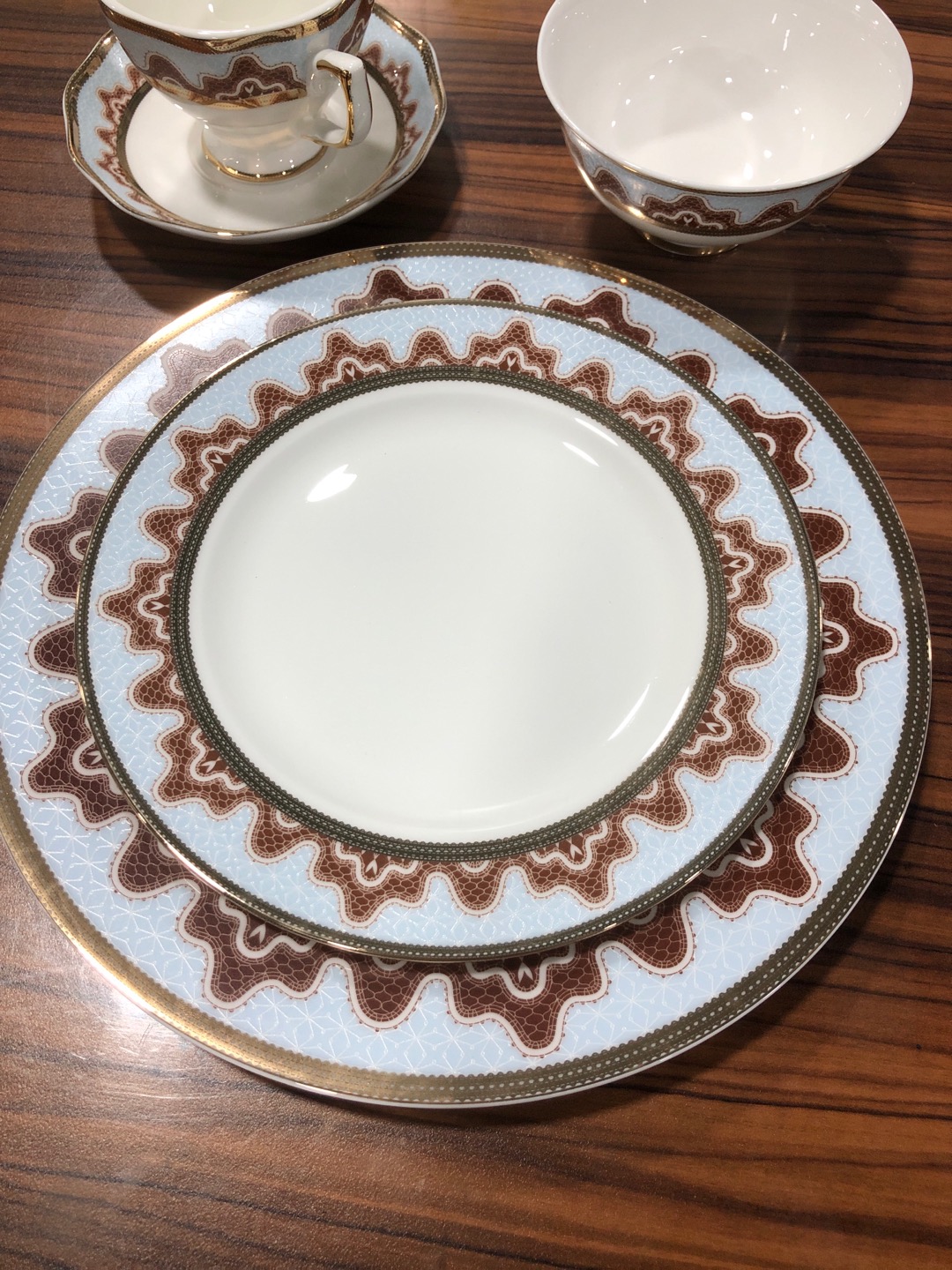 4.5-inch high-footed bowl bone China household rice bowl Gotia Western cuisine set meal details Picture