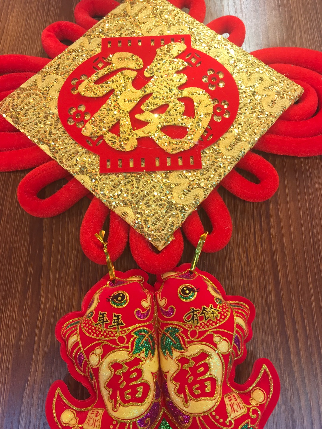Jin Fu hanging fish carvings Festive and joyous Chinese knots details Picture