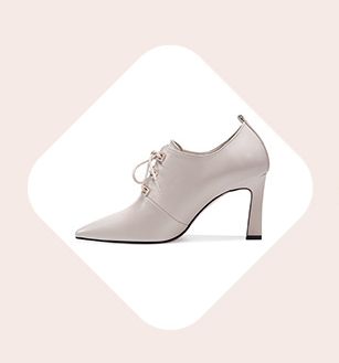 The new style of women's stiletto high heels is versatile and made of genuine leather with pointed tips details Picture