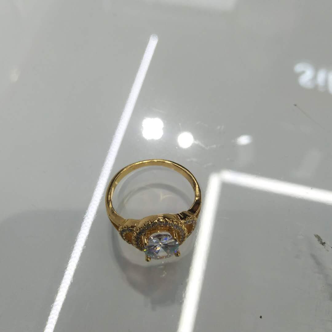 日韩爆款金色电镀全铜女士戒指饰品
