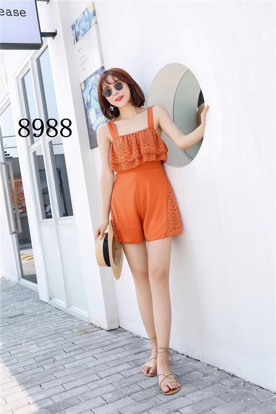 Model No. 89880 Swimsuit Milk Silk Without Steel Bean Paste Color Orange Black Specification drawing