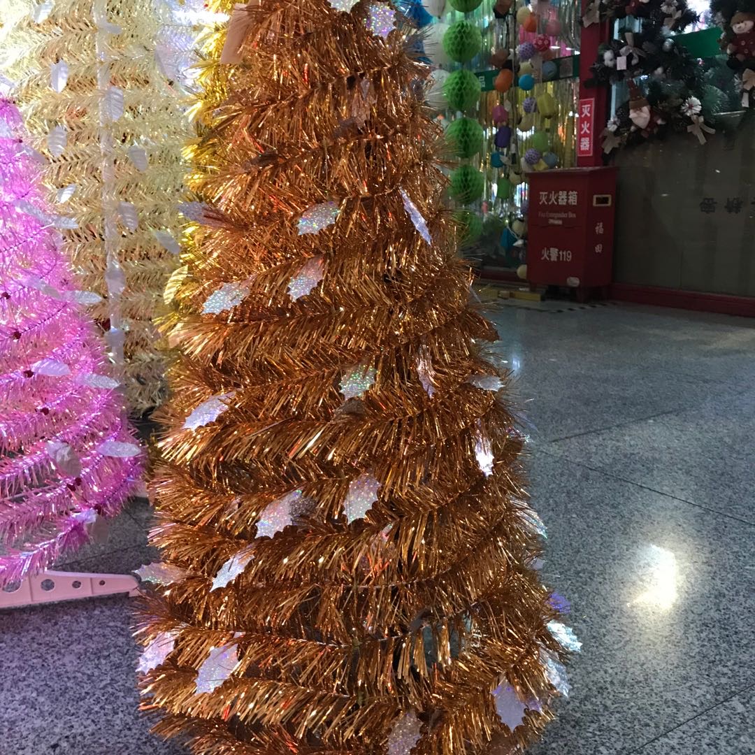 圣诞树金色盘树圣诞节布景树圣诞工艺品