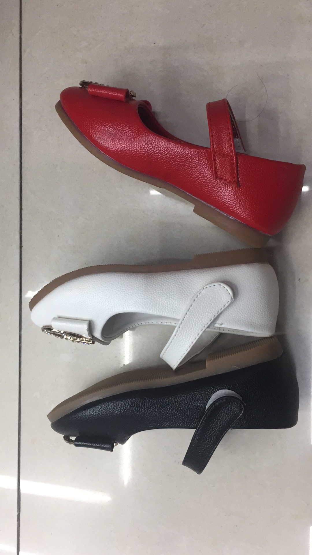 2023 Spring children students perform Korean version of girl's bow HG2021 Hongyun 2020 foreign trade girl baby princess shoes leather inner casual etiquette shoes details Picture