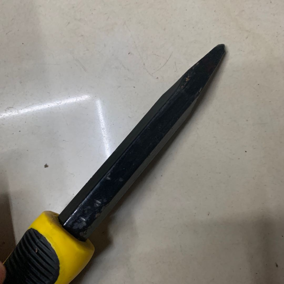 Site Chisel Tools Multi-Use 16*250 Black Ring Round Flat Stone Chisel Construction Tools details Picture