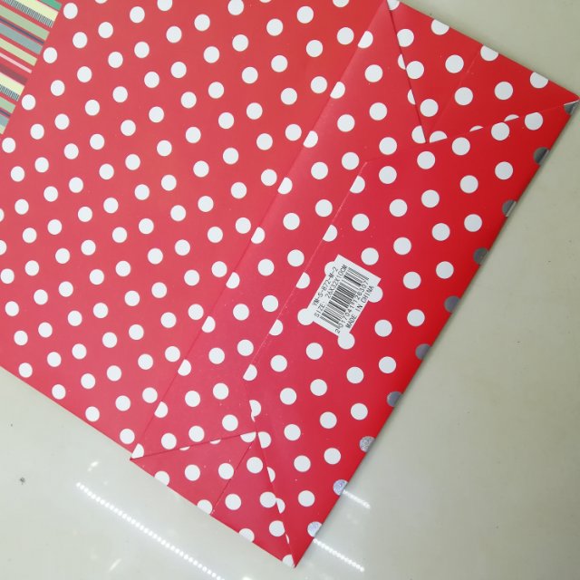 Gold-embossed polka dot solid color striped handbag gift bag Specification image
