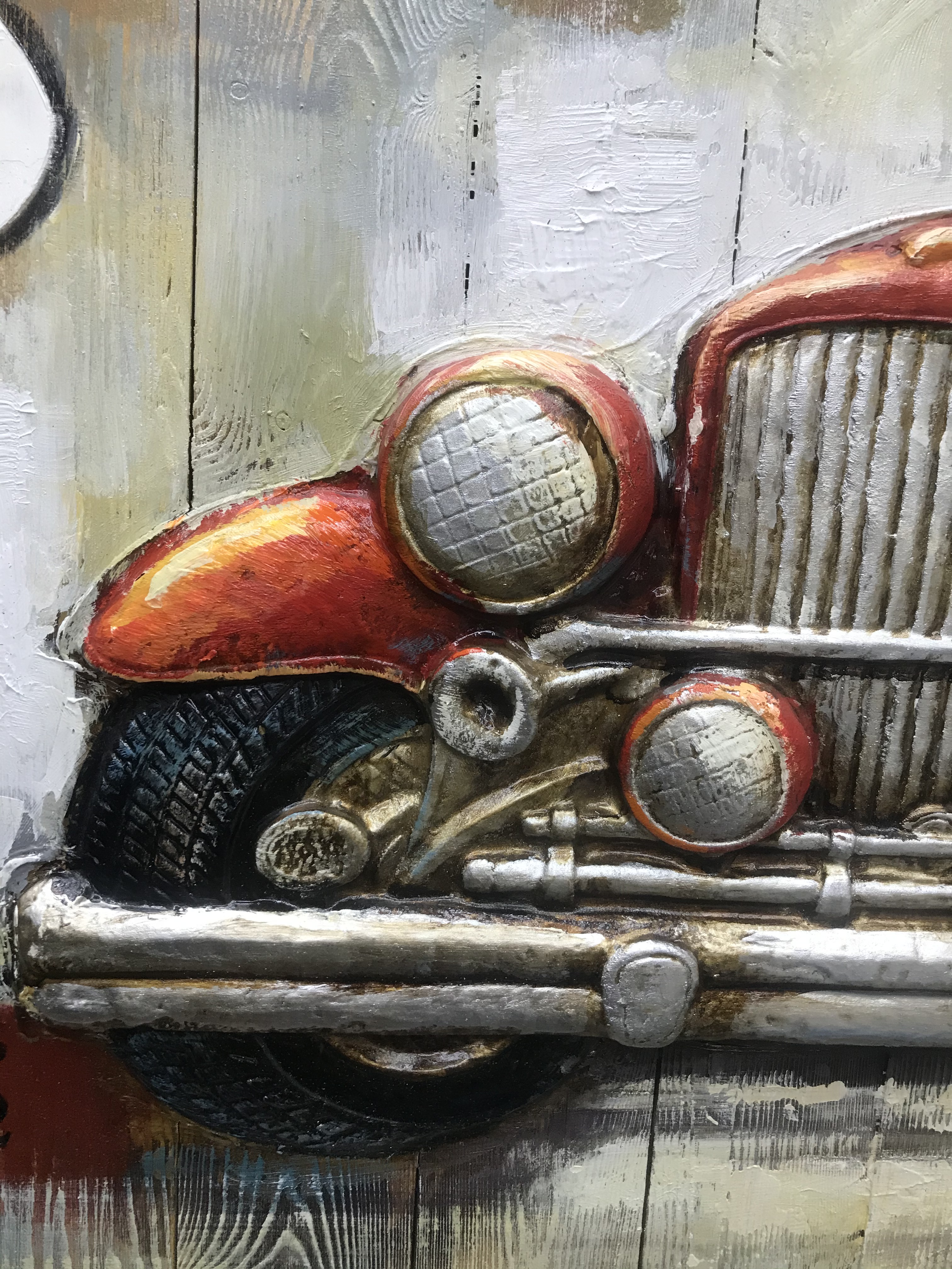 Diy Digital Oil Painting Living Room City Architecture Landscape Character Couple Large Hand-Painted Car Decorative Painting Europe And America details Picture