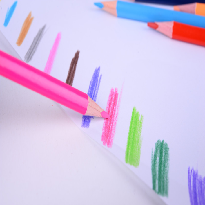 Colored Pencil Triangle Pen Holder Student Children Draw Drawing Graffiti Fill Color Lead Multicolor Specification drawing