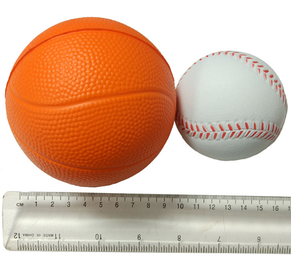 Pu Baseball Pu Basketball 96Mm Children's Toy Safe High Rebound Toy Ball Pu Baseball Specification drawing
