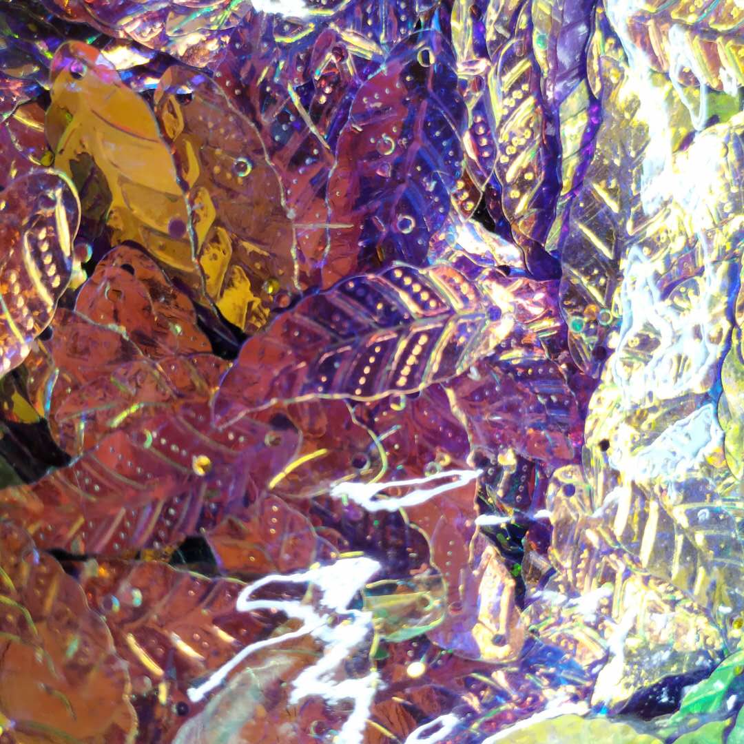 国潮炫彩仿金属叶子金葱粉亮片环保七彩闪光片饰品配件