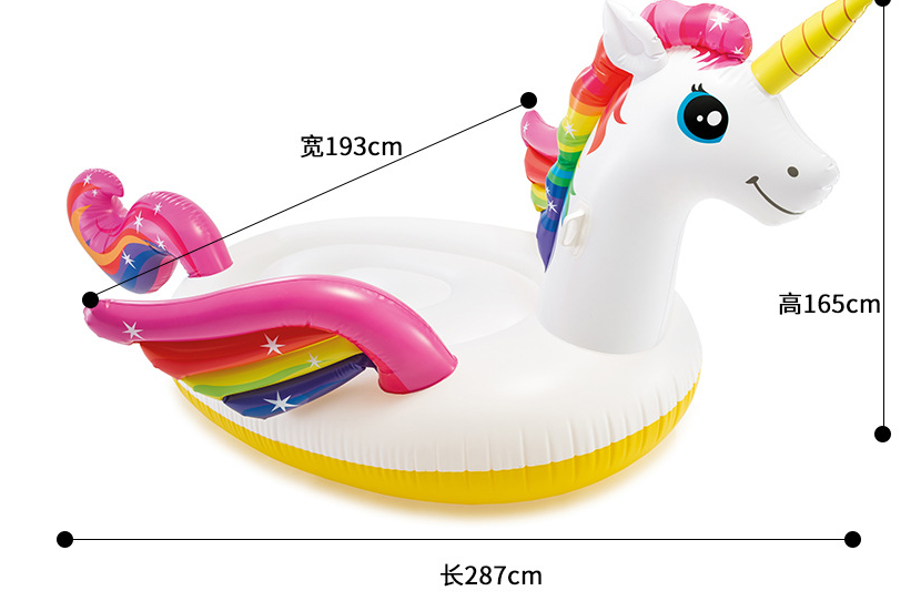 INTEX Small Unicorn mounted floating Island toy water animal inflatable mount thumbnail